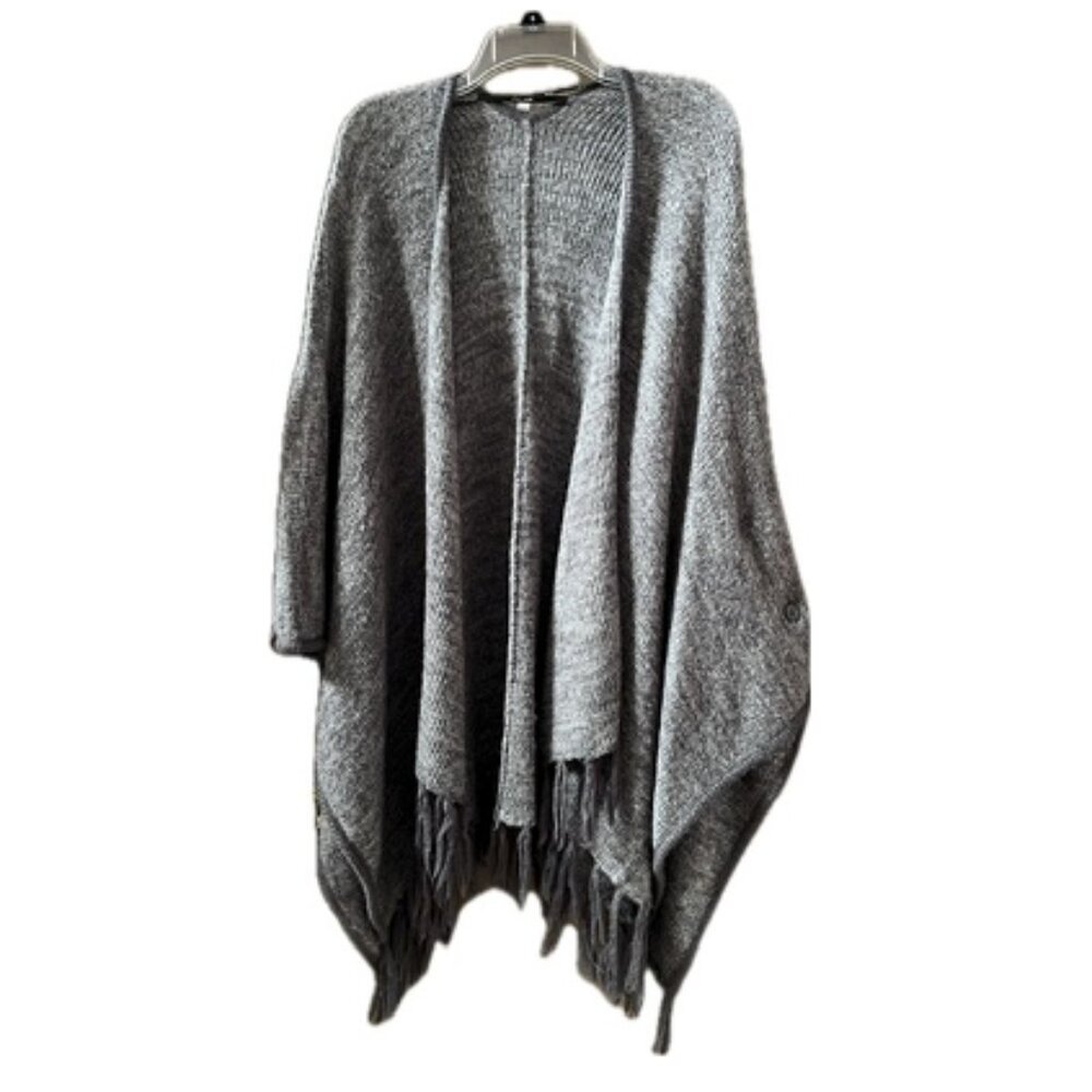 Gray Women's Long Cardigan Sweater